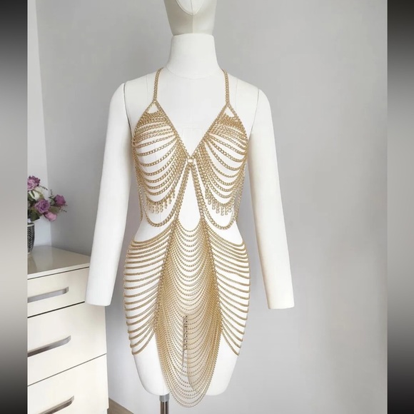 Gold Chain Dress - Picture 2 of 3
